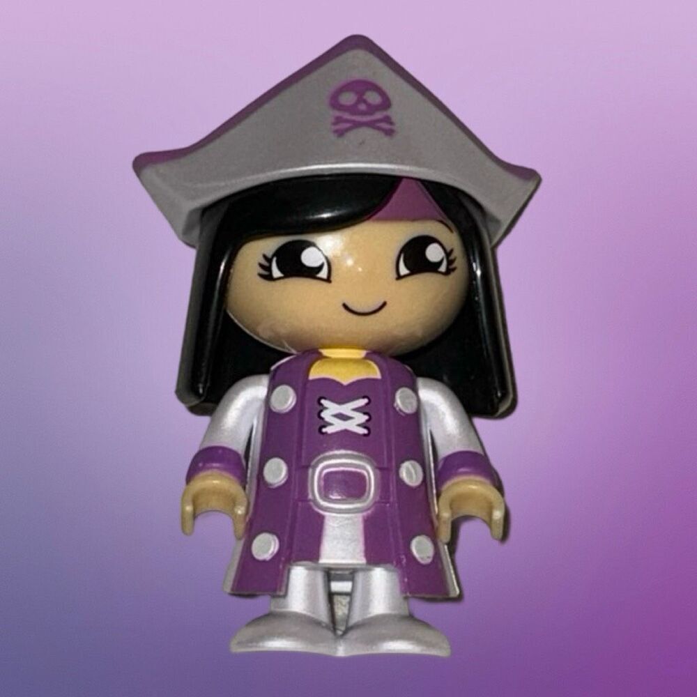 Ryan's World Purple Silver Pirate Girl Figure 2” Bonkers Toys B23